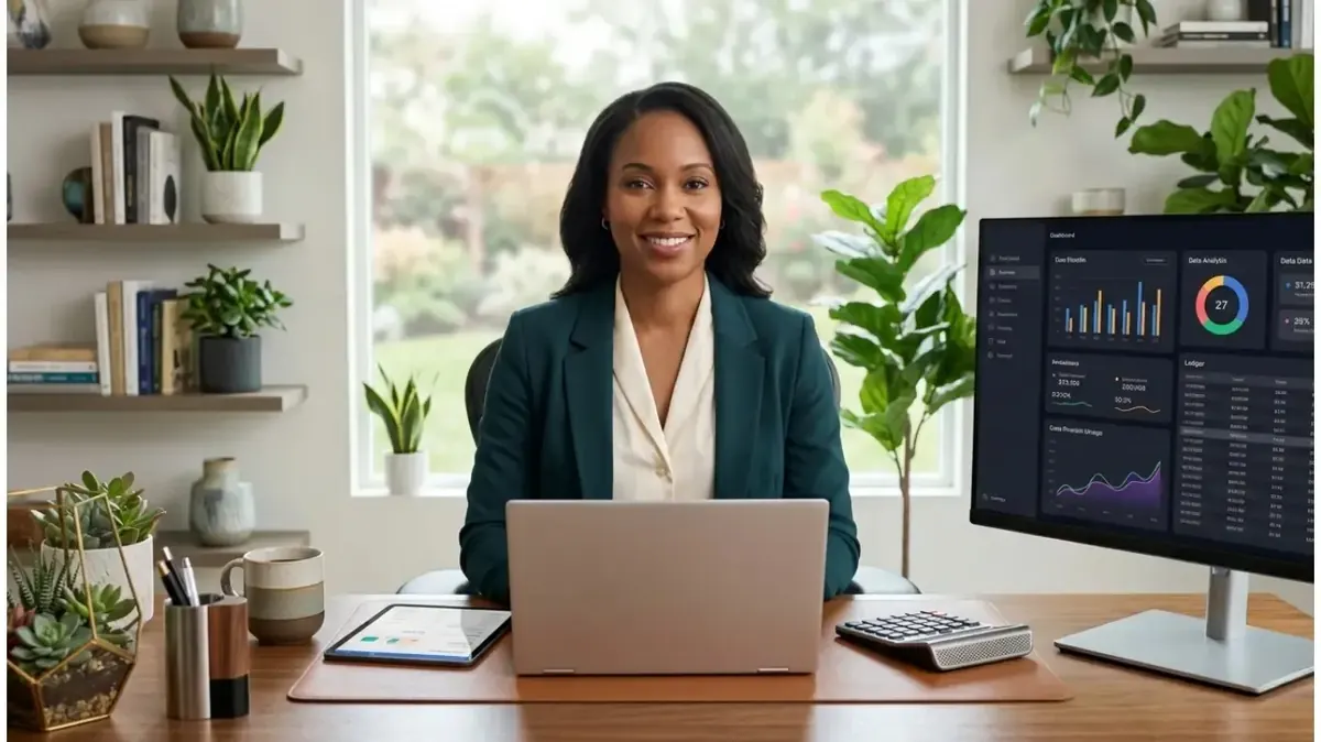 Real estate virtual assistant ready to start working from a home office